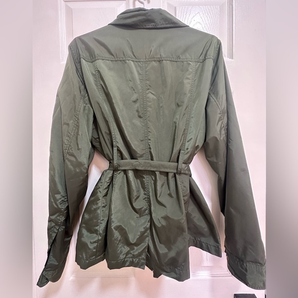 Army Green Short Rain Coat - Picture 6 of 8